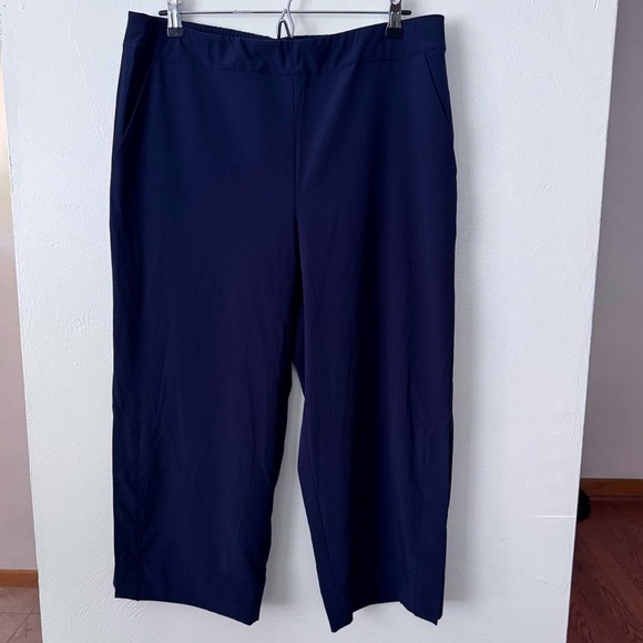 Chico’s dark blue wide leg pant Size 2 or US 12 - Picture 1 of 9